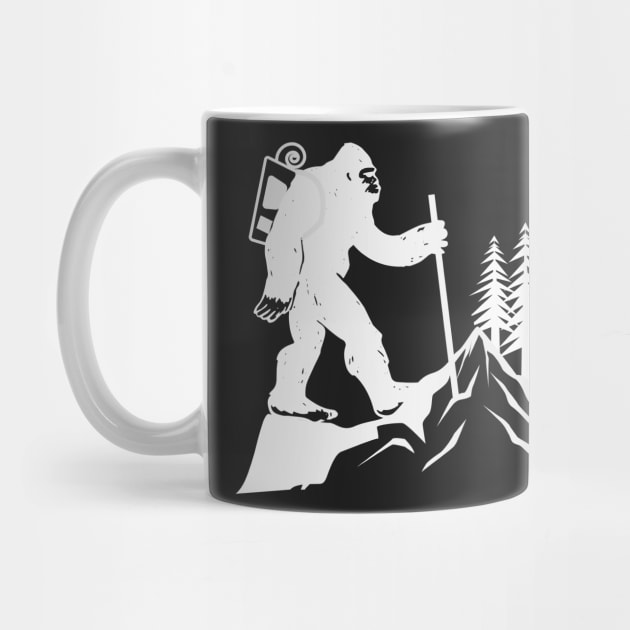 Funny Bigfoot Hiking, Sasquatch Hiker, Cryptid Meme by ThatVibe